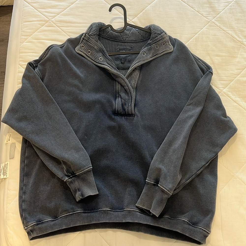 Aerie Getaway Quarter Snap Sweatshirt